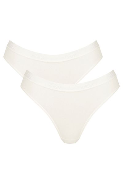 SLOGGI Damen Slips High Leg, 2er Pack - GO Casual High Leg 2P, Unterwäsche, Unterhose, Baumwolle, Lo