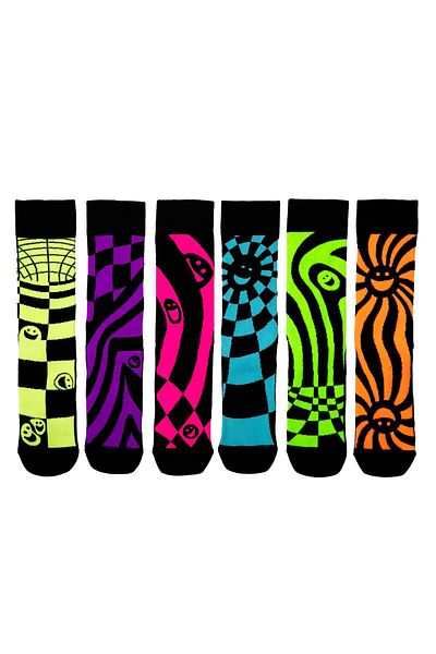United Oddsocks Unisex Socken, 6 Socken Pack - Strumpf, Mottomotive