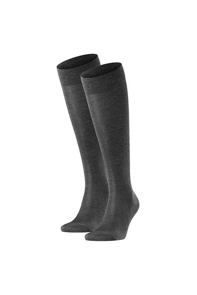 FALKE Herren Kniestrümpfe 2er Pack - Tiago, Socken, Bio-Baumwolle, Logo, lang, einfarbig