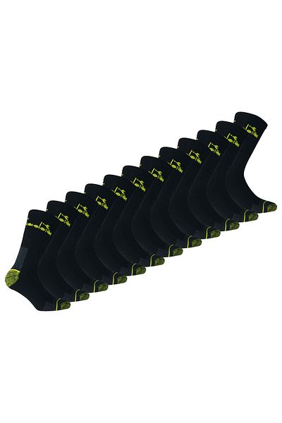 Diadora Unisex Arbeitssocken, 12er Pack - Sportsocken, Baumwolle, Logo, einfarbig