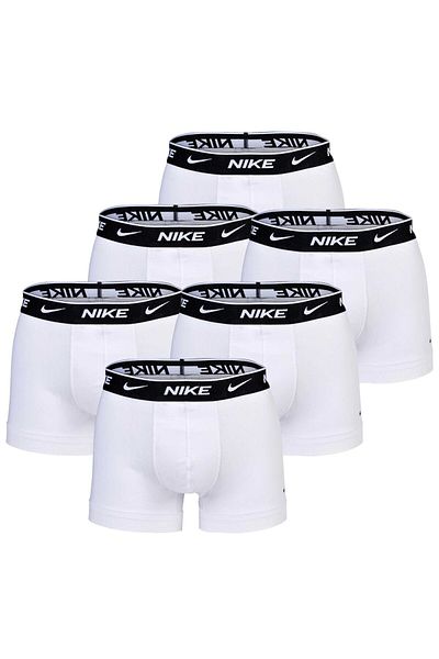 Nike Herren Boxer Shorts, 6er Pack - Trunks, Logobund, Cotton Stretch