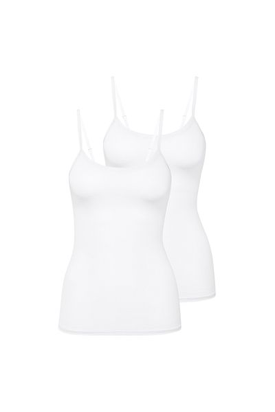 Calida Damen Spaghettitop, 2er Pack - Natural Comfort, Unterhemd, Top, Jersey, einfarbig
