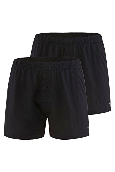 Calida Herren Jersey Boxershorts , 2er Pack - Cotton Code, einfarbig, 100% Ba...