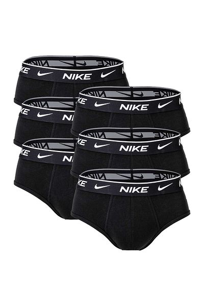Nike Herren Slips, 6er Pack - Briefs, Logobund, Cotton Stretch