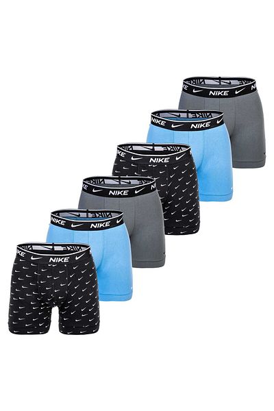 Nike Herren Boxer Shorts, 6er Pack - Boxers, Cotton Stretch, einfarbig