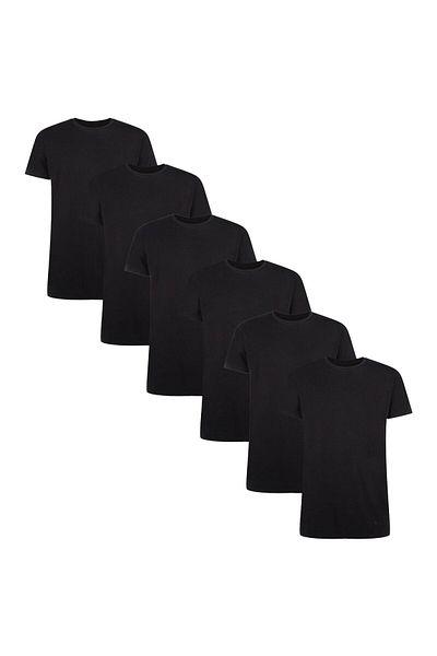 Bamboo Basics Herren T-Shirt RUBEN, 6er Pack - Unterhemd, Rundhals, Single Jersey