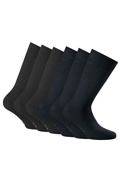 Rohner Basic Unisex Socken, 6er Pack - Cotton II, Kurzsocken, Basic, einfarbig