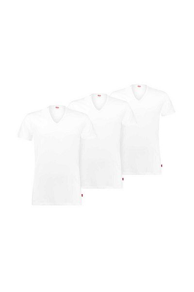 Levi's Herren T-Shirts, 6er Pack - ECOM, V-Ausschnitt, Kurzarm, einfarbig
