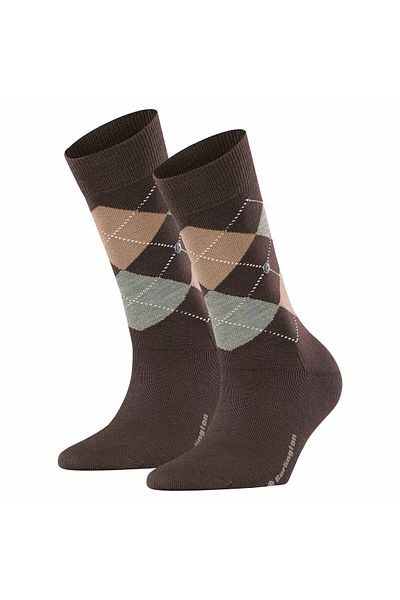 Burlington Damen Socken MARYLEBONE 2er Pack - Kurzstrumpf, Rautenmuster, Onesize