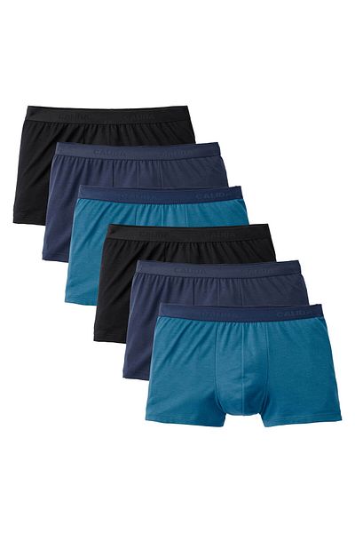 Calida Herren Boxershorts, 6er Pack - Natural Benefit, Elastikbund, Single Jersey