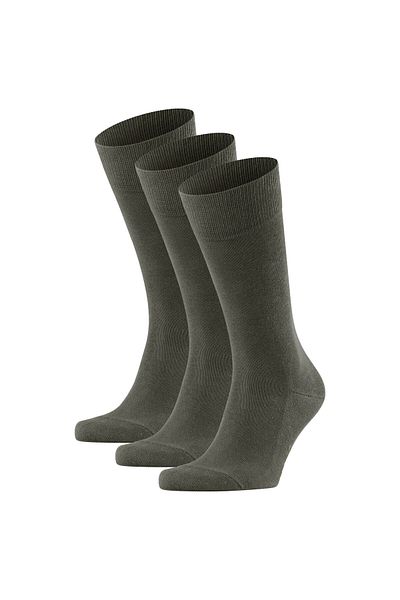 FALKE Herren Socken - 3er Pack Family SO, Allrounder Strümpfe, Uni, Baumwollmischung