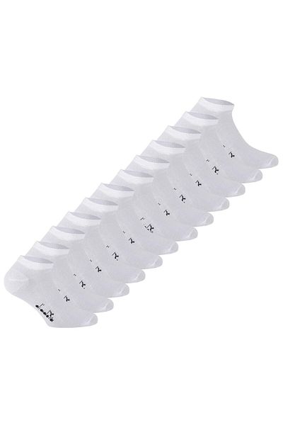 Diadora Unisex Sneaker Socken, 12er Pack - Sportsocken, Mercerisierte Baumwolle, Logo, einfarbig