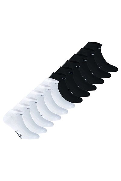 Diadora Unisex Sneaker Socken, 12er Pack - Socken, Mercerisierte Baumwolle, Logo, einfarbig