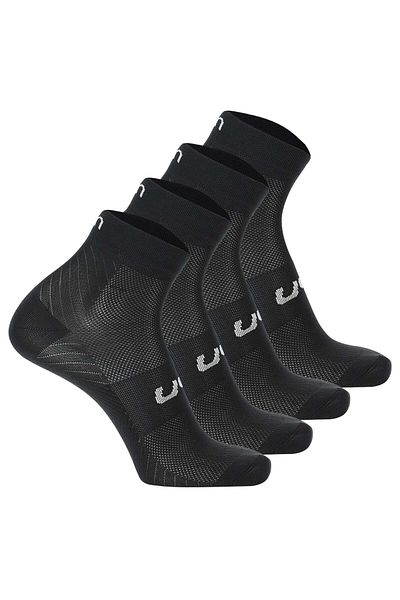 UYN Unisex Quarter Socken, 4er Pack - Essential Low Cut Socks, Logo, einfarbig