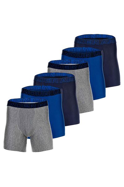 Under Armour Herren Boxershorts, 6er Pack - Performance Tech Boxer Briefs, Stretch, einfarbig