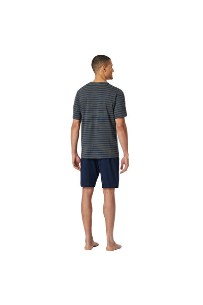 Schiesser Herren Schlafanzug, kurz - Casual Essentials, Rundhals, Baumwolle