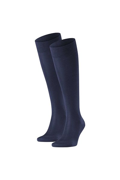 FALKE Herren Kniestrümpfe 2er Pack - Tiago, Socken, Bio-Baumwolle, Logo, lang, einfarbig
