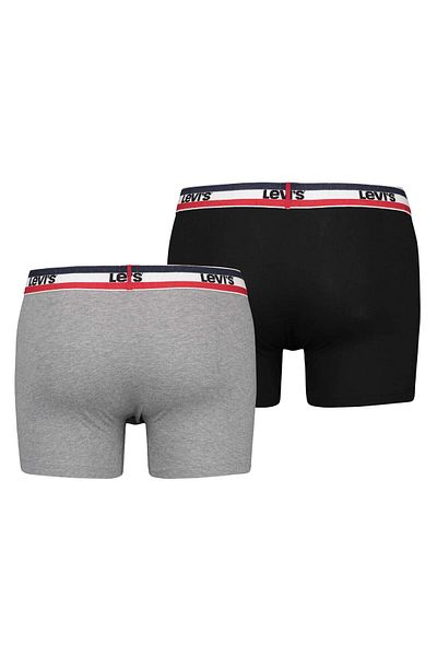 Levi's LEVI´S Herren Boxershorts, 4er Pack - Sportswear Boxer Brief Organic, Logobund