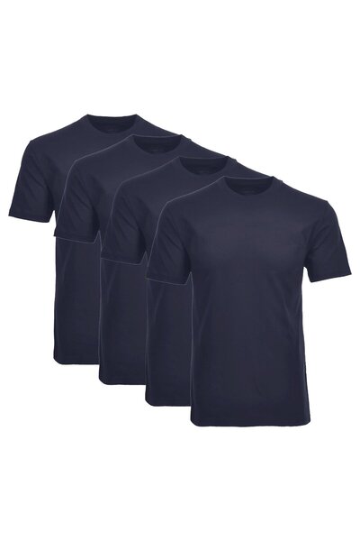 Ragman Herren T-Shirt 4er Pack - 1/2 Arm, Unterhemd, Rundhals