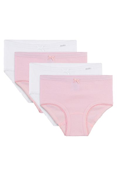 Sanetta Mädchen 4er Pack Hipslip - Slip, Unterhose, einfarbig