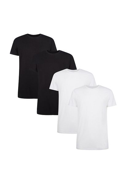 Bamboo Basics Herren T-Shirt RUBEN, 4er Pack - Unterhemd, Rundhals, Single Jersey
