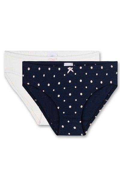 Sanetta Mädchen Rioslip, 2er Pack -  Unterwäsche, Unterhose, Jersey, Punkte