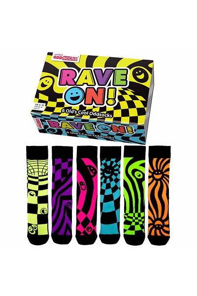United Oddsocks Unisex Socken, 6 Socken Pack - Strumpf, Mottomotive