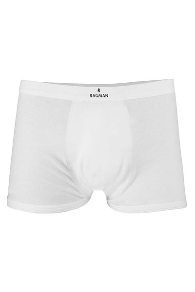 Ragman Herren Boxershorts, 4er Pack - Unterwäsche, Unterhose, Baumwollmischung, Logo, einfarbig