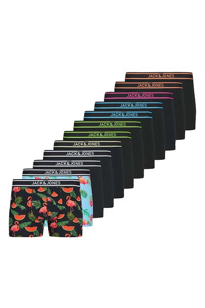 Jack & Jones JACK&JONES Herren Boxershorts, 12er Pack - JACWATERMELON TRUNKS 12 PACK, Baumwollmischung