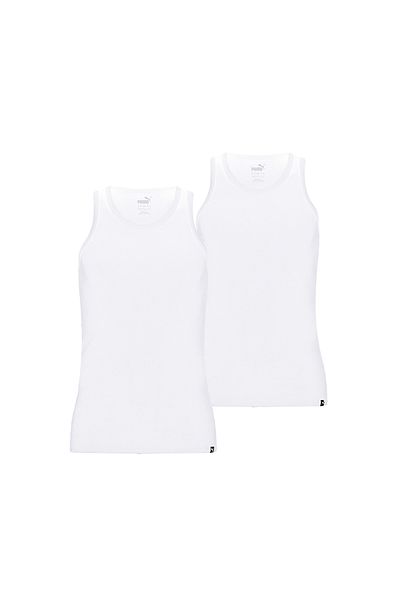 Puma Herren Tank Top, 4er Pack - Basic, Unterhemd, Rundhals, Single Jersey, einfarbig