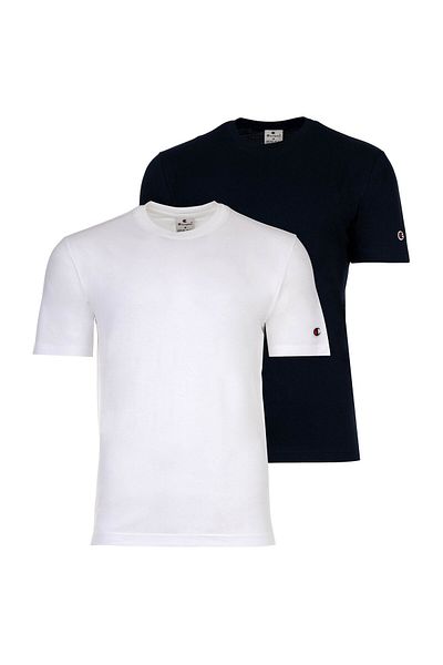 Champion Herren T-Shirt, 2er Pack - 2Pack Crew-Neck, Kurzarm, Rundhals, Baumwolle, einfarbig