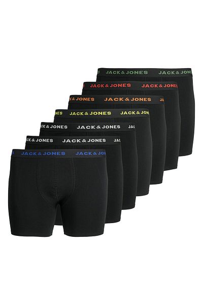 Jack & Jones JACK&JONES Herren Boxer Shorts, 7er Pack - JACBASIC TRUNKS PLUS, Baumwoll-Stretch