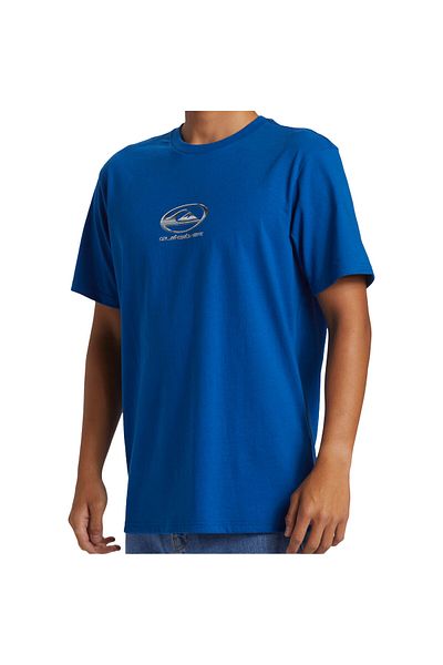 Quiksilver Tricou albastru pentru bărbați Chrome Logo Ss Stn Aqyzt09545-12227