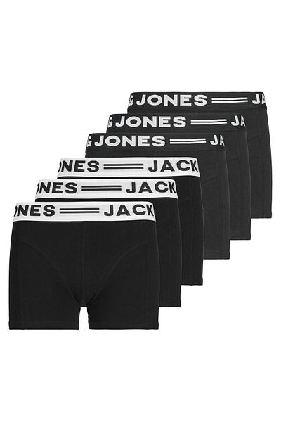 Jack & Jones JACK&JONES Jungen Boxershorts, 6er Pack - SENSE TRUNKS, Baumwoll-Stretch, Logobund