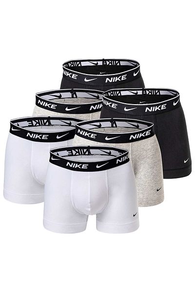 Nike Herren Boxer Shorts, 6er Pack - Trunks, Logobund, Cotton Stretch