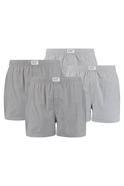 Levi's Herren Boxershorts, 4er Pack - Web-Shorts, Baumwolle, einfarbig