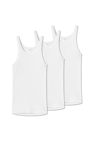 Schiesser Unterhemd 3er Pack - Original Doppelripp, Sport-Jacke, ärmellos