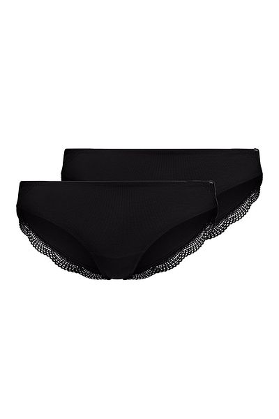 Skiny Damen Slips, 2er Pack - Rio Slip DP, Classic Cotton, Spitze, Baumwoll-Stretch