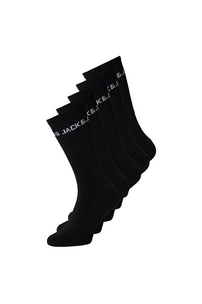 Jack & Jones JACK&JONES Kinder Tennissocken, 5er Pack - JACBASIC LOGO TENNISSOCK, Baumwollmischung, Logo