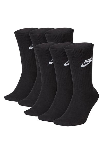 Nike Unisex 6er Pack Sportsocken - Everyday, Essential Crew, einfarbig