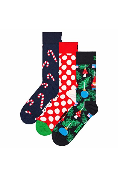 Happy Socks Κάλτσες unisex, σετ 3 τεμαχίων, Ειδική Προσφορά - Χριστούγεννα, σ...