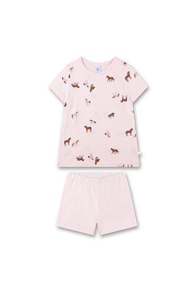 Sanetta Mädchen Schlafanzug - kurz, Kids, Pyjama, Baumwolle, Motiv