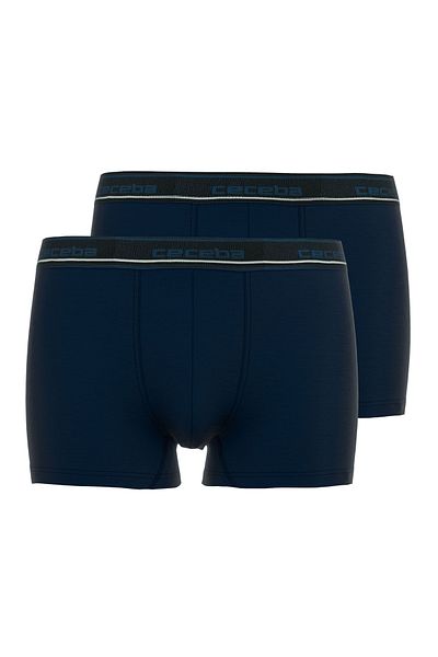 Ceceba Herren Boxershorts, 4er Pack - Long Pants, Unterwäsche, Logo, einfarbig