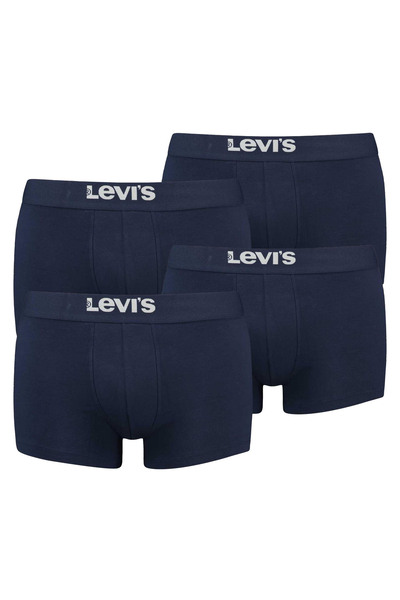 Levi's LEVI´S Herren Boxershorts, 4er Pack - Solid Basic Trunk Organic, Logobund