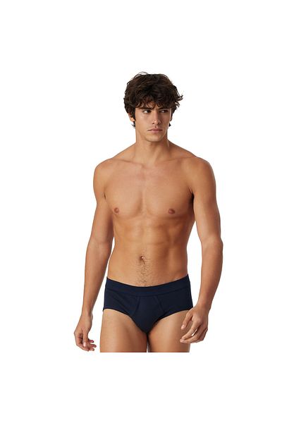 Schiesser Herren Slips 4er Pack -  Feinripp, Sportslip, Cotton Essentials