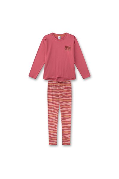 Sanetta Mädchen Schlafanzug, 2-tlg. Set - lang, Pyjama, Baumwolle, Motiv