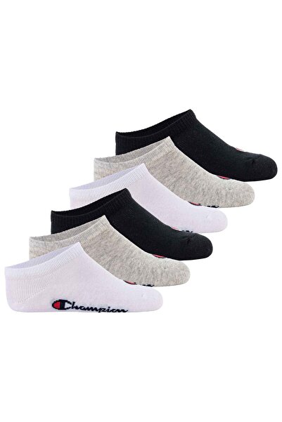 Champion 6er-Pack Kindersocken - Sneaker-Socken, Logo, einfarbig
