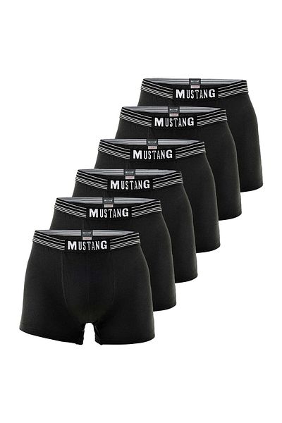 Mustang Herren Retroshorts 6er Pack, Boxershorts, Pants, True Denim