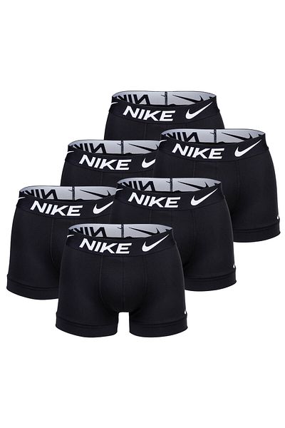 Nike Herren Boxer Shorts, 6er Pack - Trunks, Dri-Fit Micro, Logobund