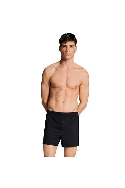 Calida Herren Jersey Boxershorts , 2er Pack - Cotton Code, einfarbig, 100% Baumwolle